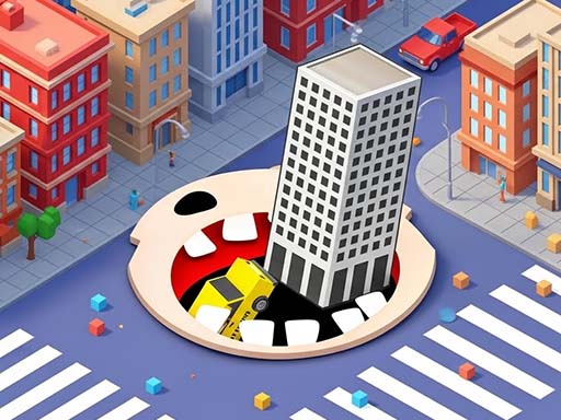 Screenshot of Black Hole io 3D Game available on Escape Drive