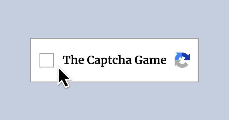 Gameplay snapshot of The Captcha Game kart arena browser challenge showcase experience